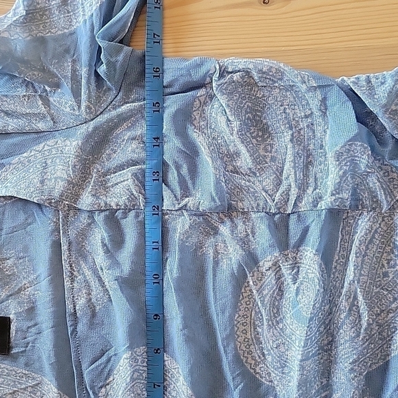 INC 3/4 Sleeve Sheer Blouse L - Picture 6 of 7